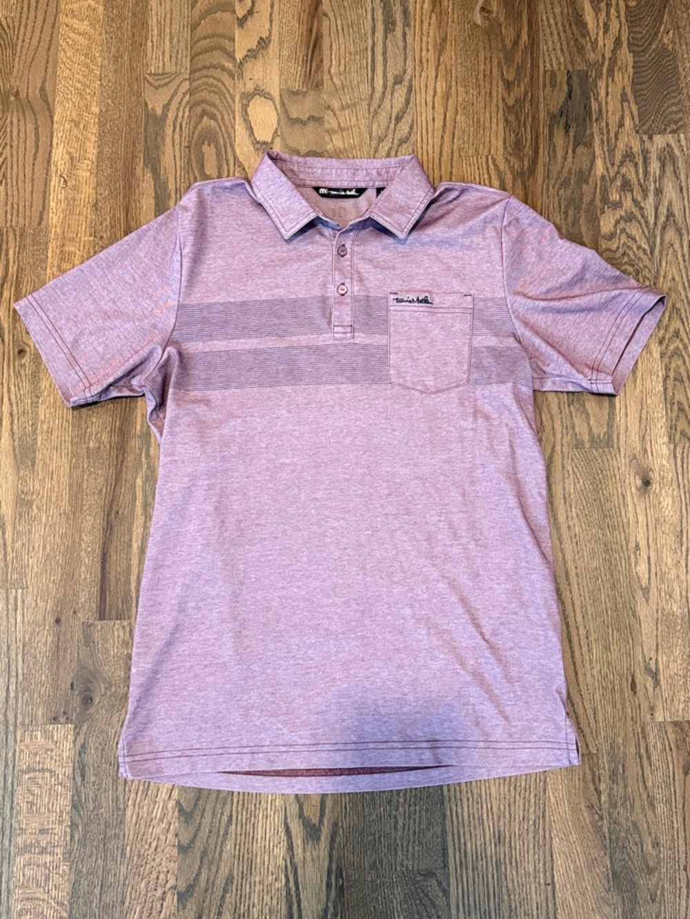 Travis Mathew Heathered Magenta Polo | Size M